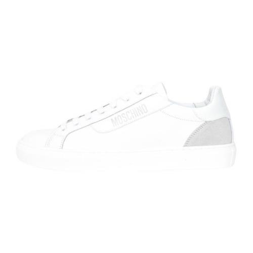 Witte Sneakers Lage Profiel Casual Herfst Winter Moschino , White , He...