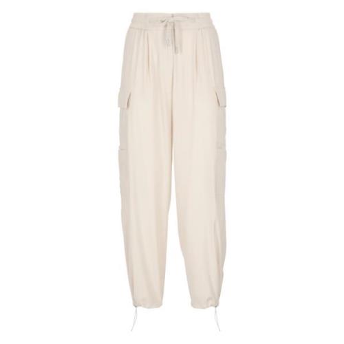 Roze Wollen Cargo Broek Peserico , Beige , Dames