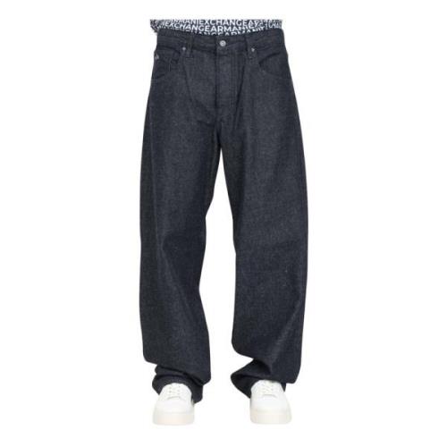 Baggy Denim Jeans Armani Exchange , Blue , Heren