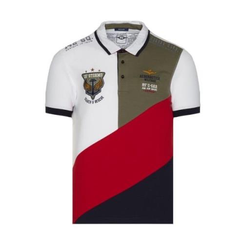 Polo Korte Mouw Aeronautica Militare , White , Heren