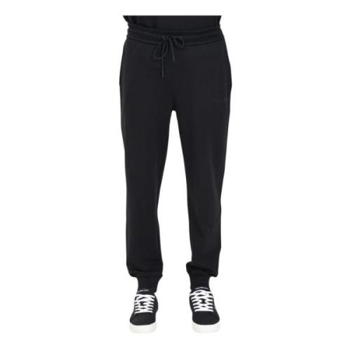 Zwarte sportbroek met rubberen logo Calvin Klein Jeans , Black , Heren