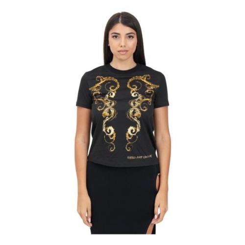 Barocco Print Korte Mouw T-shirt Versace Jeans Couture , Multicolor , ...