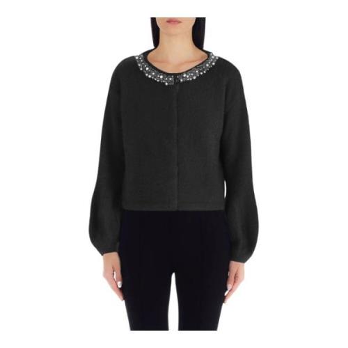 Stijlvolle Cardigan voor Vrouwen Liu Jo , Black , Dames