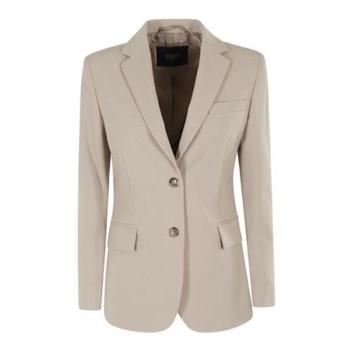 Modieuze Jas Seventy , Beige , Dames