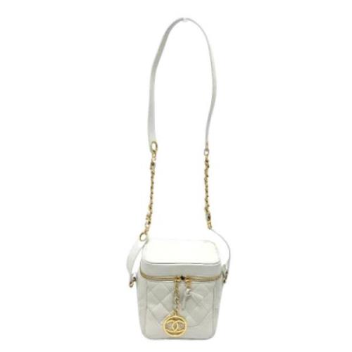 Pre-owned Leather chanel-bags Chanel Vintage , White , Dames