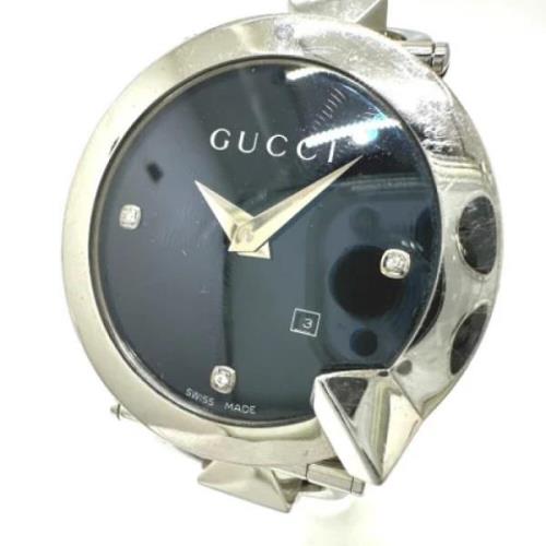 Pre-owned Stainless Steel watches Gucci Vintage , Black , Dames