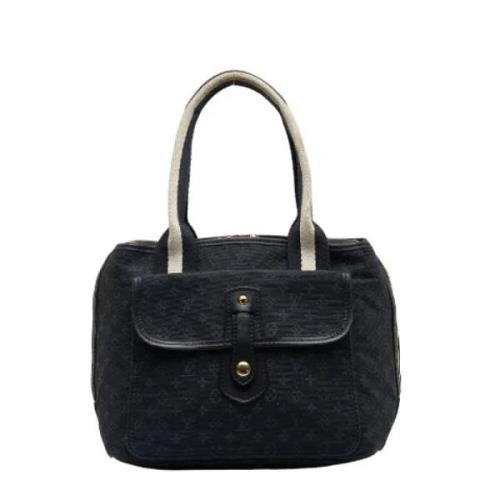 Pre-owned Canvas handbags Louis Vuitton Vintage , Black , Dames