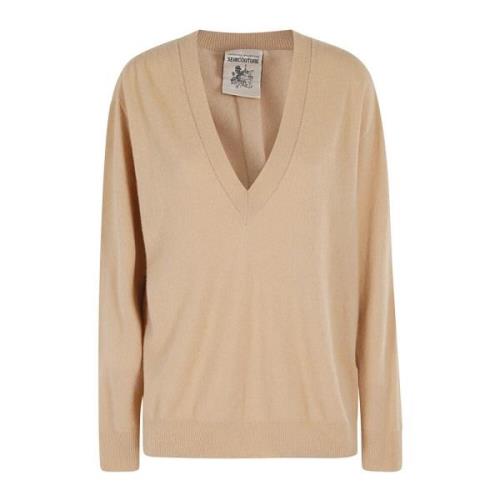 Stijlvolle GEA Jurk voor Vrouwen Semicouture , Beige , Dames