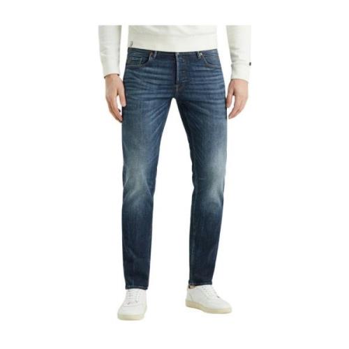 Tapered Indigo Royal Blue Jeans Cast Iron , Blue , Heren