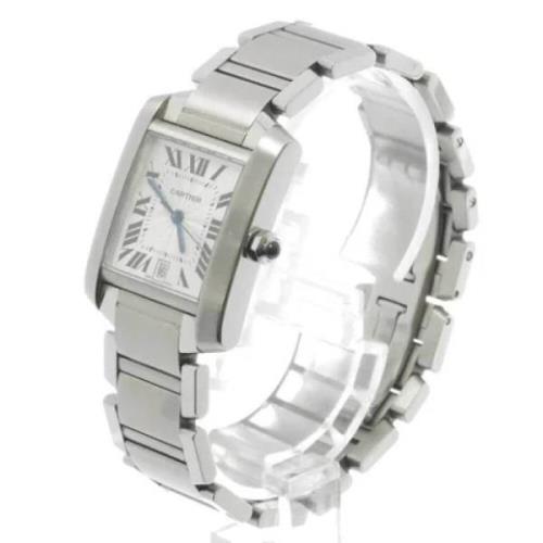 Pre-owned Stainless Steel watches Cartier Vintage , Gray , Dames