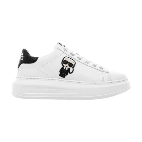 Witte Leren Sneakers Kapri Kl62530N Karl Lagerfeld , White , Dames