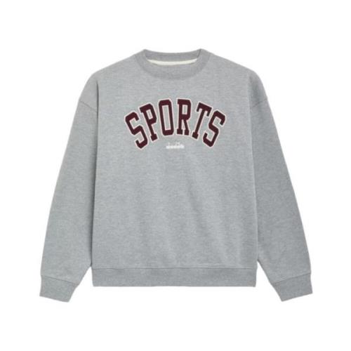 Legacy Unisex Sweatshirt Katoen Diadora , Gray , Heren