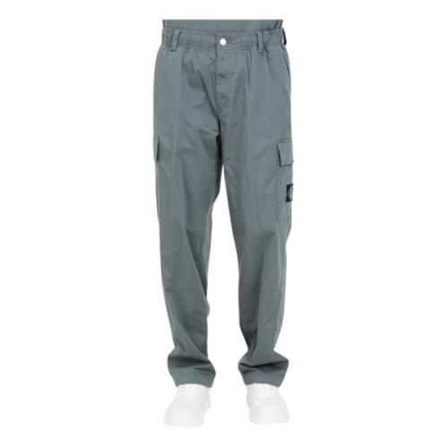 Groene Casual Cargo Broek Calvin Klein Jeans , Gray , Heren