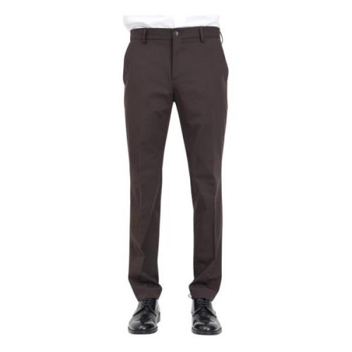 Elegante Bruine Slim Fit Broek Selected Homme , Brown , Heren