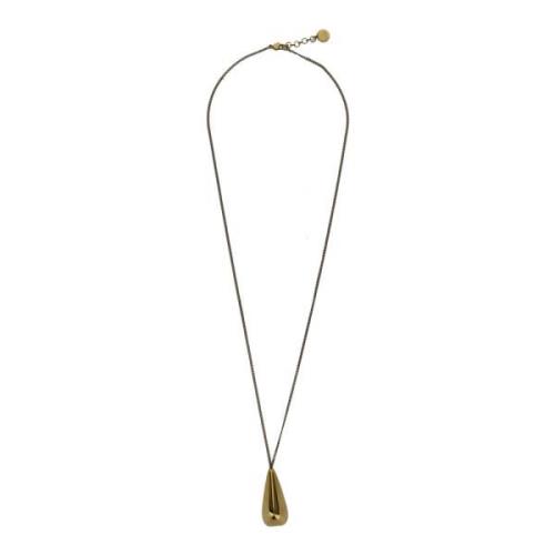 Gouden Traanvormige Hanger Ketting Alexander McQueen , Gray , Dames