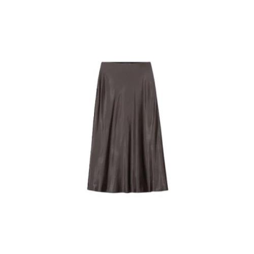 Satin Midi Rok Luisa Cerano , Gray , Dames