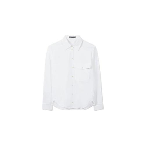 Gabardine Stretch Shirt Luisa Cerano , White , Dames