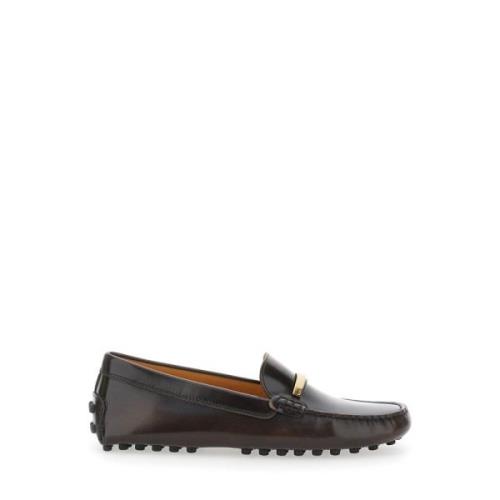 Bruine Mocassin Platte Schoenen Tod's , Brown , Dames