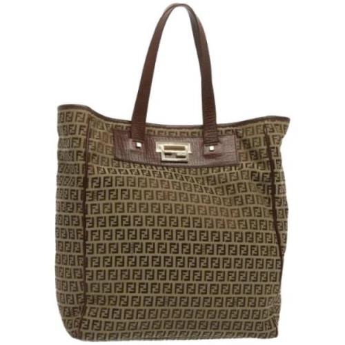 Pre-owned Canvas handbags Fendi Vintage , Brown , Dames