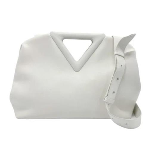 Pre-owned Leather shoulder-bags Bottega Veneta Vintage , White , Dames