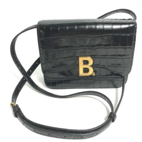 Pre-owned Leather shoulder-bags Balenciaga Vintage , Black , Dames