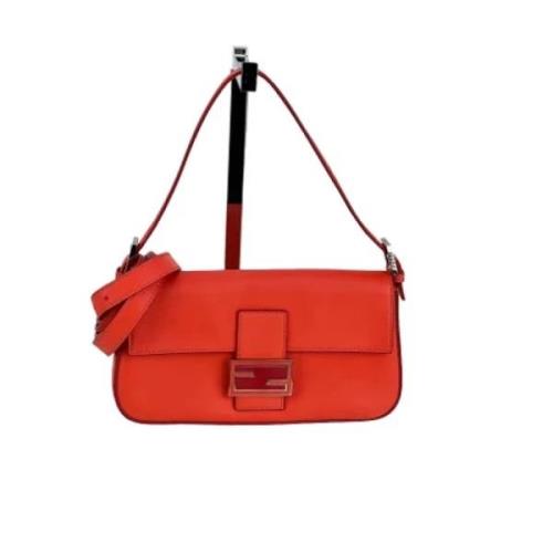 Pre-owned Leather handbags Fendi Vintage , Red , Dames