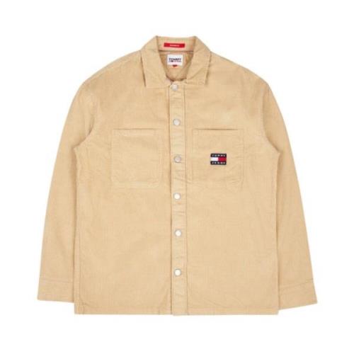 Chunky Corduroy Overshirt Tommy Jeans , Brown , Heren