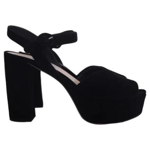 Pre-owned Suede heels Prada Vintage , Black , Dames