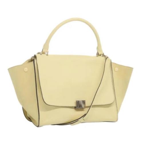 Pre-owned Leather handbags Celine Vintage , Beige , Dames