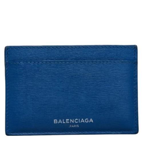 Pre-owned Leather wallets Balenciaga Vintage , Blue , Dames