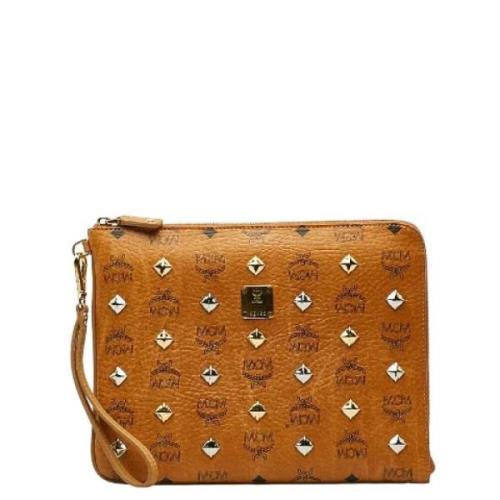 Pre-owned Canvas clutches MCM Pre-owned , Brown , Dames