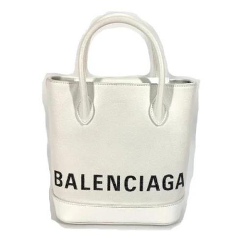 Pre-owned Leather shoulder-bags Balenciaga Vintage , White , Dames