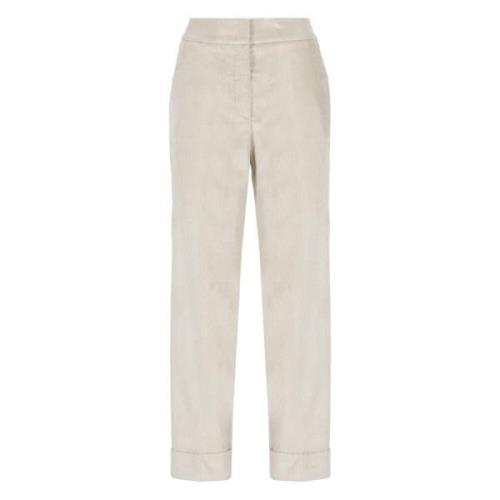 Beige Corduroy Broek voor Vrouwen Peserico , Beige , Dames