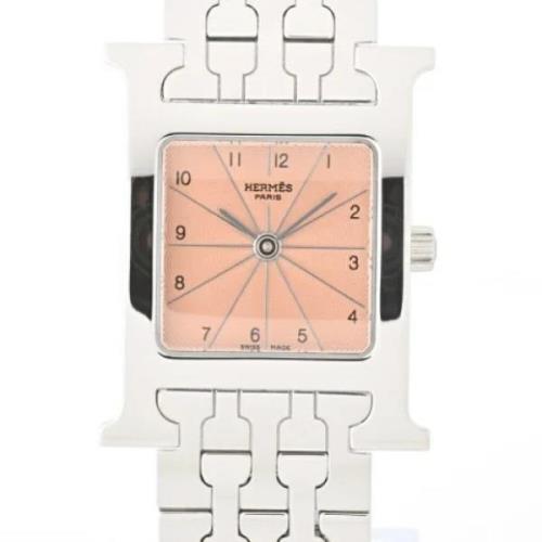 Pre-owned Stainless Steel watches Hermès Vintage , Pink , Dames