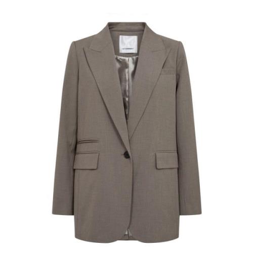 Oversize Walnoot Blazer Co'Couture , Brown , Dames