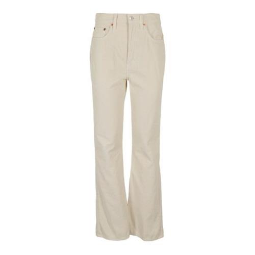 Retro Bootcut Jeans Re/Done , White , Dames