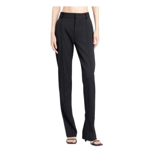 Zwarte Wollen Flared Broek Ssheena , Black , Dames