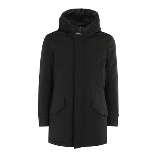 Hoge Kraag Parka Jas Woolrich , Black , Heren