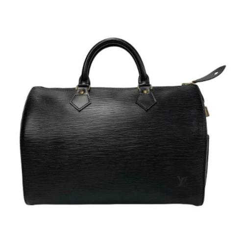 Pre-owned Leather handbags Louis Vuitton Vintage , Black , Dames