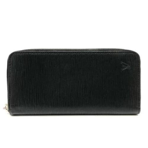 Pre-owned Leather wallets Louis Vuitton Vintage , Black , Dames