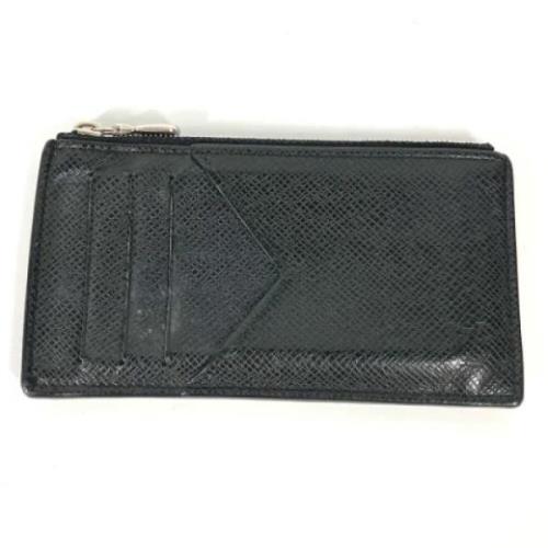 Pre-owned Leather wallets Louis Vuitton Vintage , Black , Dames