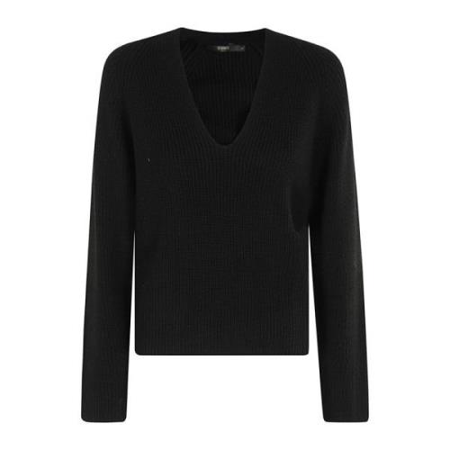 V-hals top Seventy , Black , Dames