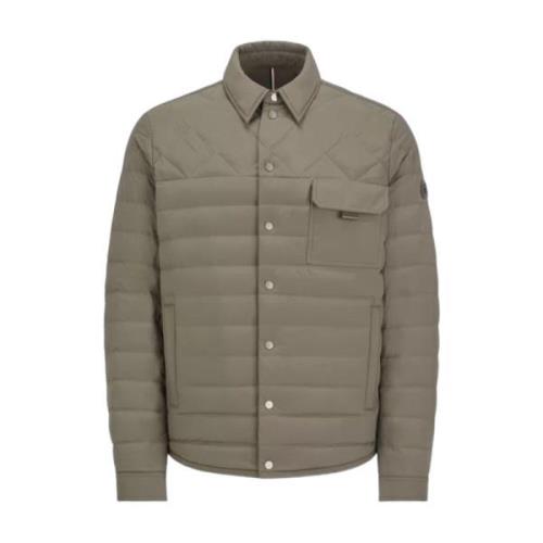 Groene Dons Shacket Jas Moncler , Green , Heren