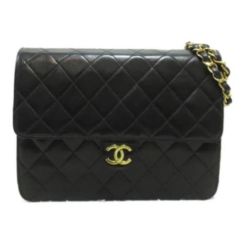 Pre-owned Leather chanel-bags Chanel Vintage , Black , Dames