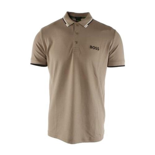 Heren Bruine Polo Shirt Regular Fit Hugo Boss , Brown , Heren