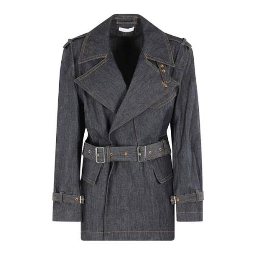 Rider Trench Coat Helmut Lang , Blue , Dames