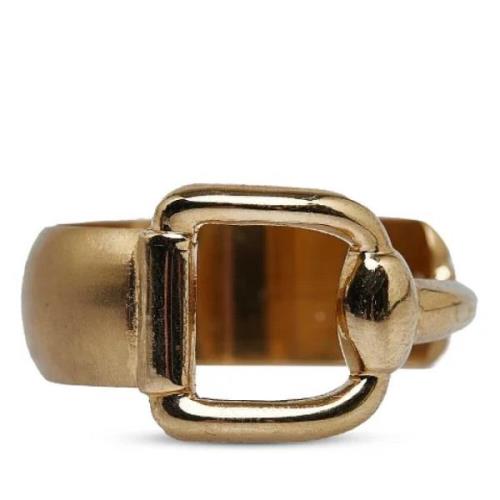 Pre-owned Metal rings Gucci Vintage , Yellow , Dames