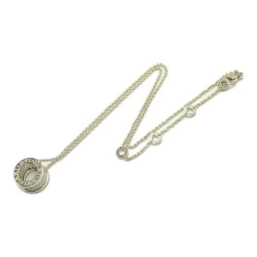 Pre-owned White Gold necklaces Bvlgari Vintage , Gray , Dames