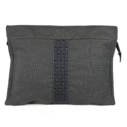 Pre-owned Fabric clutches Hermès Vintage , Gray , Dames