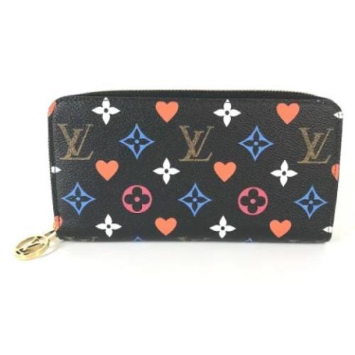 Pre-owned Leather wallets Louis Vuitton Vintage , Black , Dames